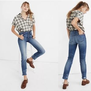 Madewell | Slim Straight Jeans Distressed Button Front Edition High Rise 28
